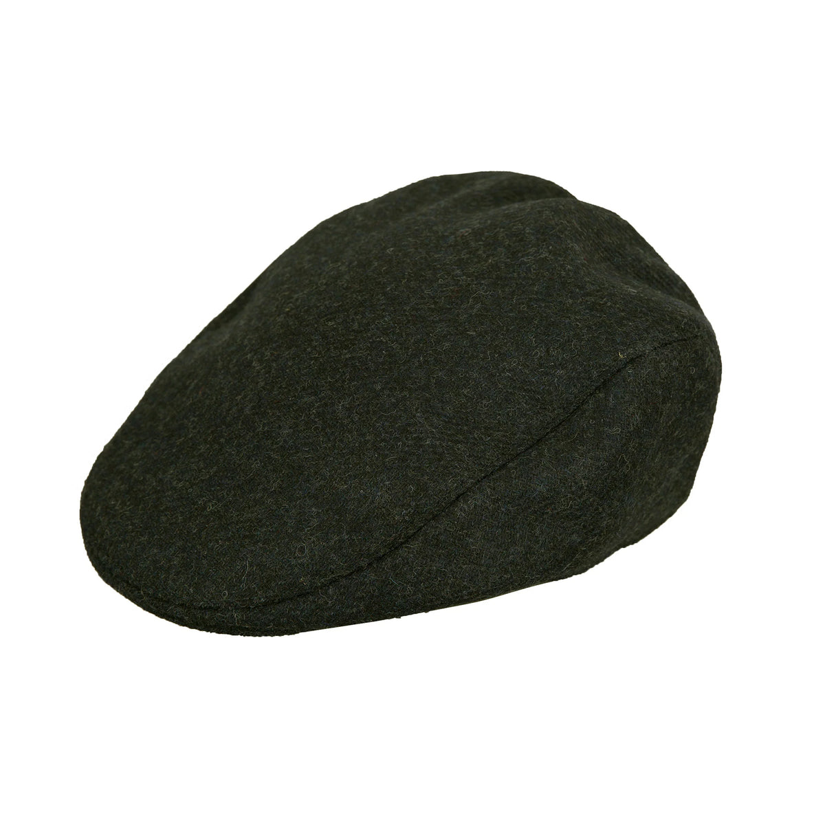 Abraham Moon Plain Tweed Flat Cap - Fernworthy