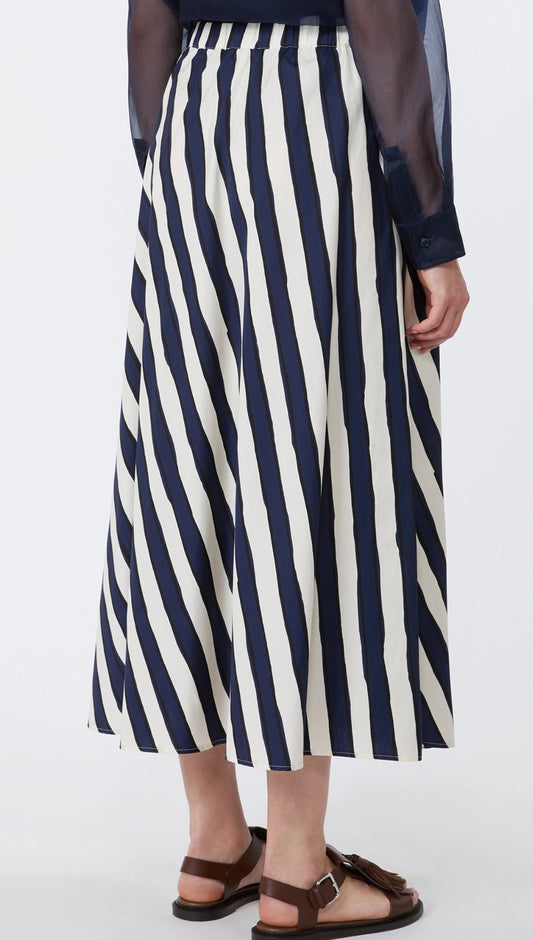 Maxmara Printed Poplin Pleated skirt
