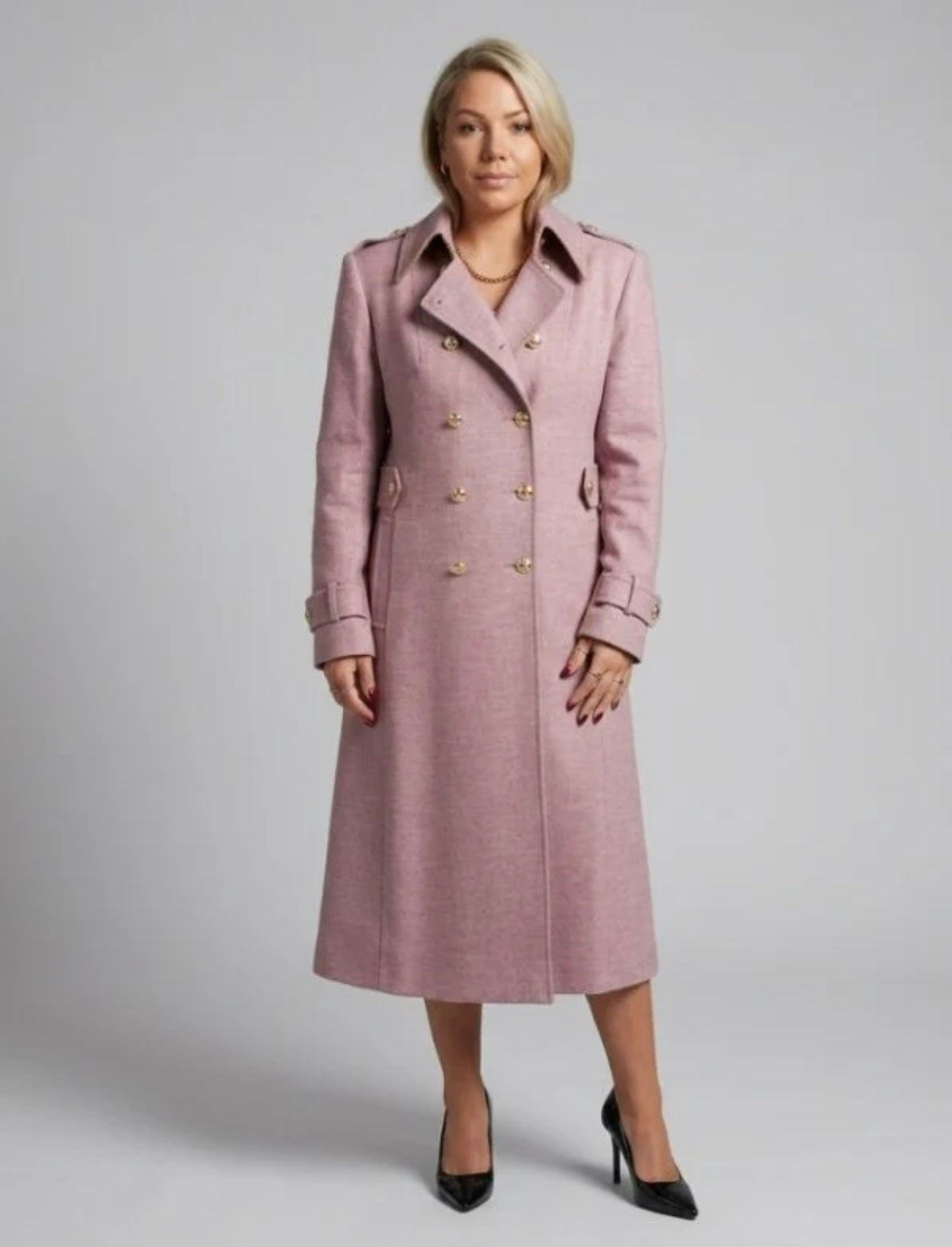 Latham and Taylor Double Breasted Coat-Pendleton Pink