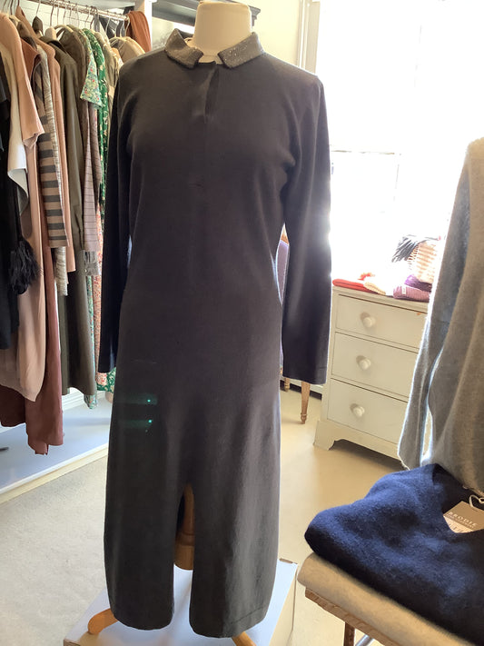 Fabiana filippi Long Knit Sparkle Collar Dress