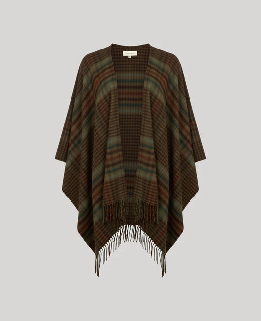 Really Wild Lambswool check cape