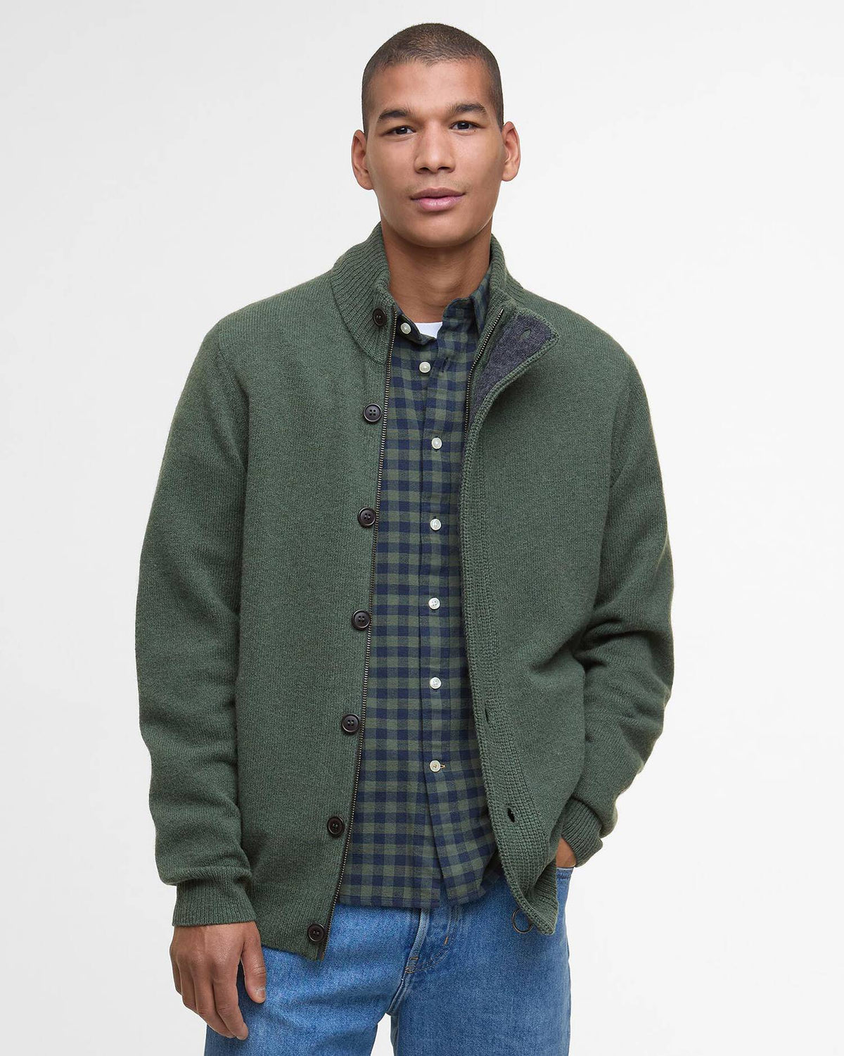 Essential Elbow-Patch Cardigan