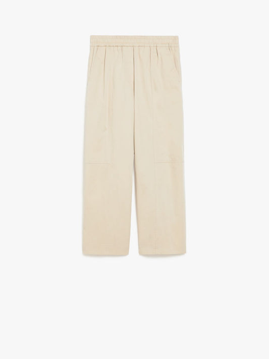 Maxmara Weekend Cotton Wide-leg Trousers