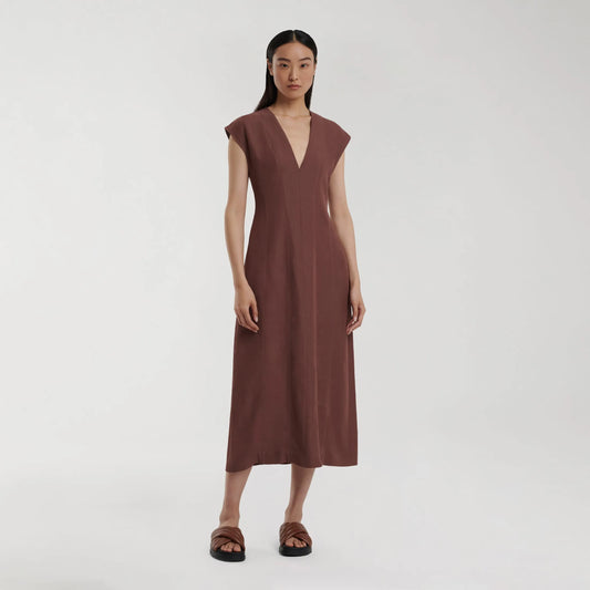 Fabiana Filippi Brown Dress Sasher ABD273W206