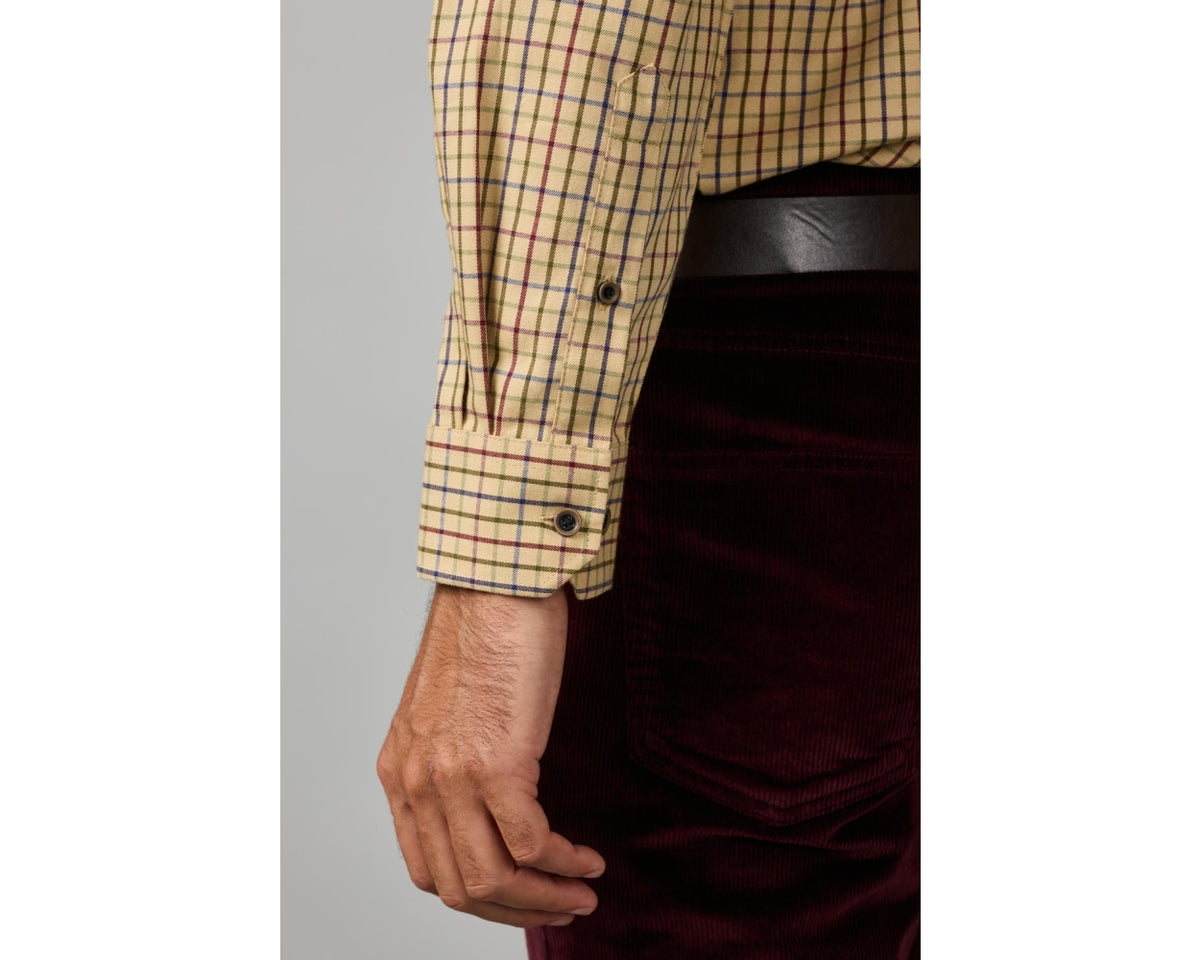 Tattersall Check Long Sleeve Shirt - Camel