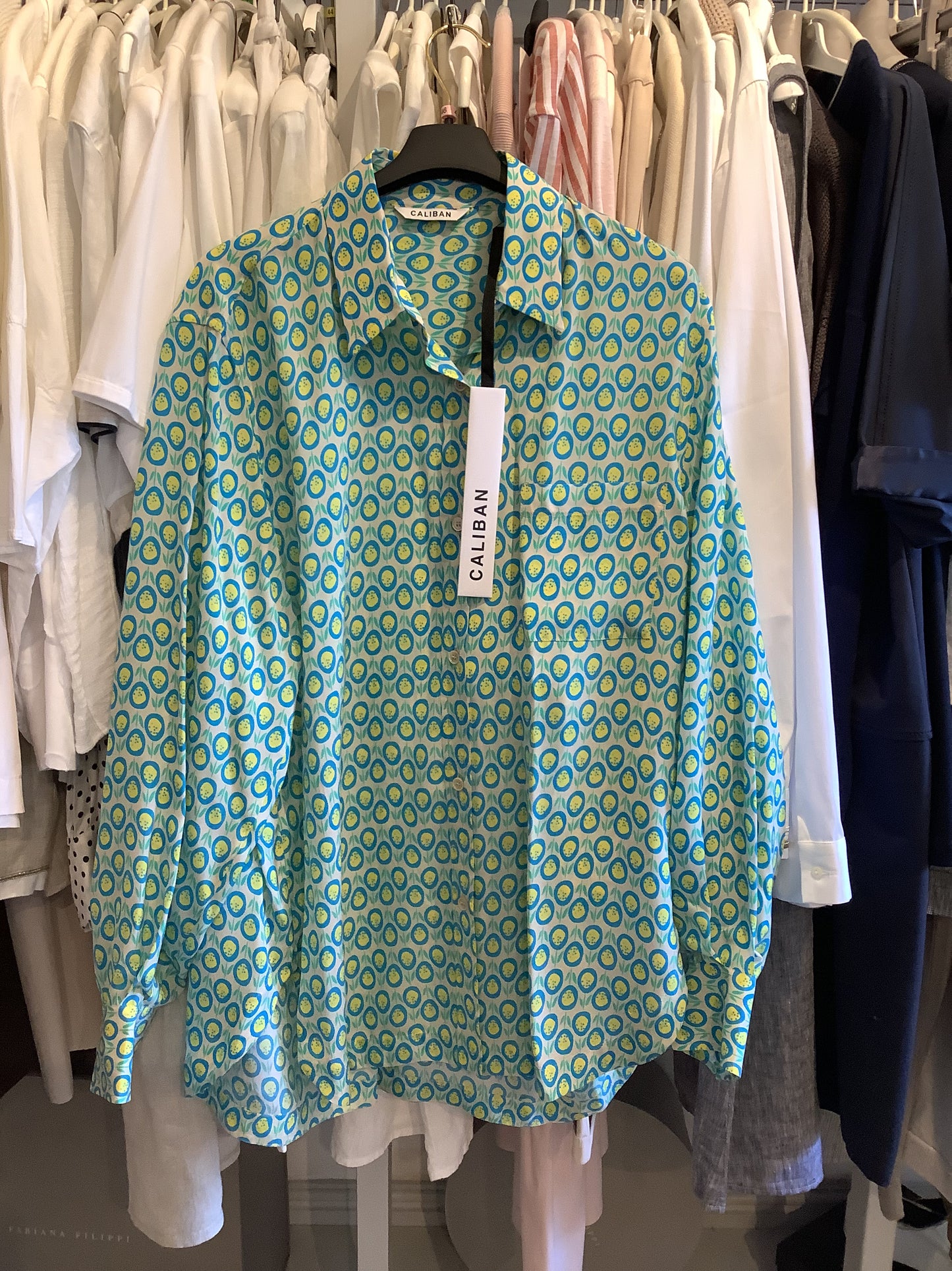 Caliban Yellow Flower Shirt