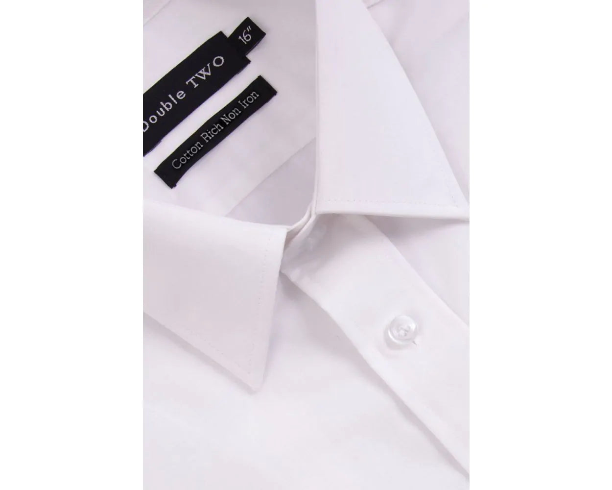 Double Two White Cotton Rich Shirt