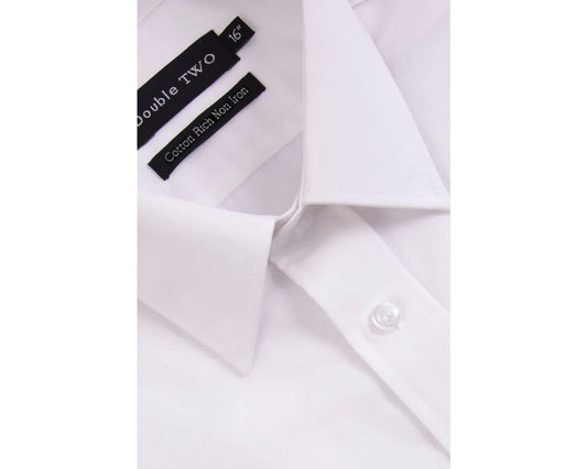 Double Two White Cotton Rich Shirt