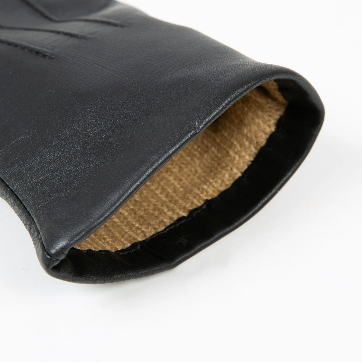 Three-Point Lined Leather Gloves