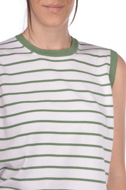 Gran Sasso Cotton Stripe Tank Top