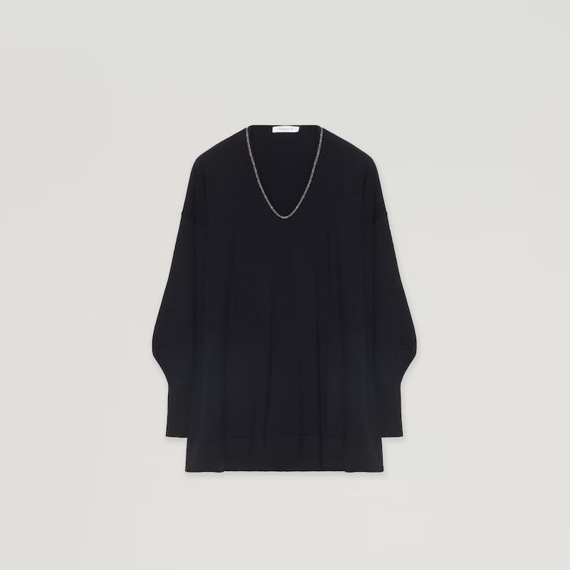 Fabiana Wool and Cashmere Long Jumper