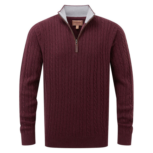 Schoffel Cotton Cashmere Cable 1/4 Zip