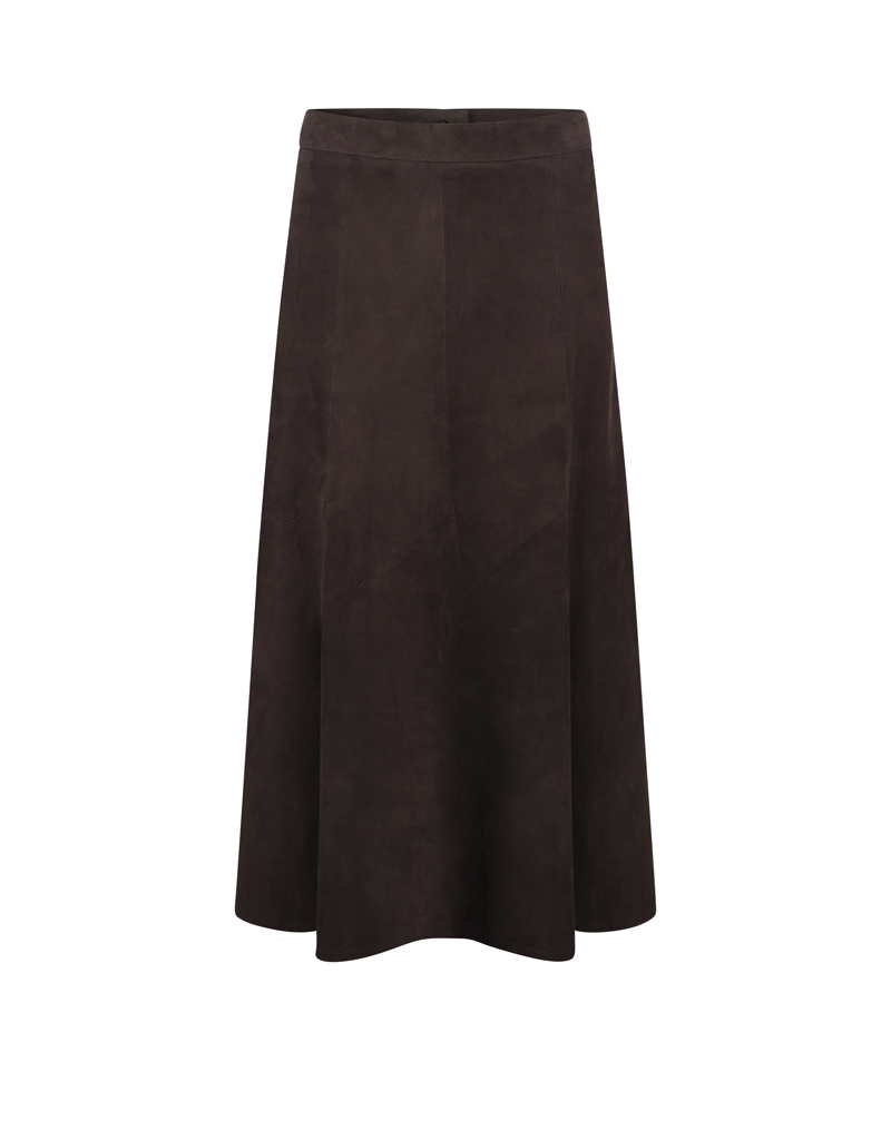 Anna Lascata Panel Skirt Brown