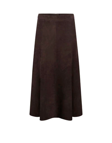 Anna Lascata Panel Skirt Brown