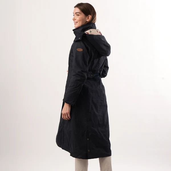 Eleanor Navy Quilted Waterproof Coat