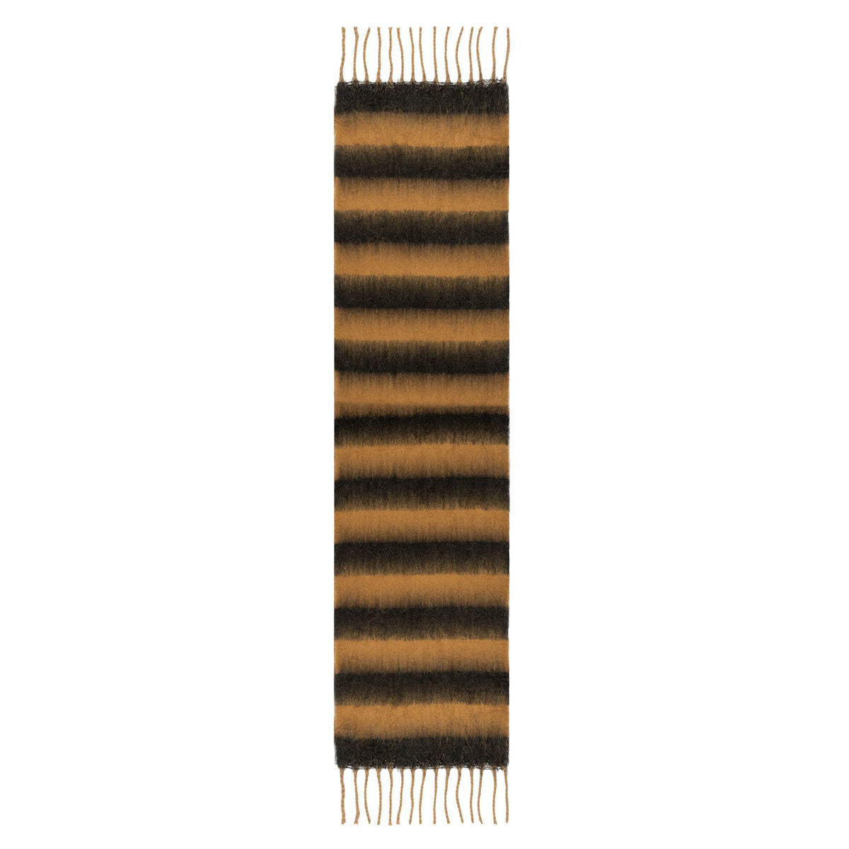 Stripe Blanket Scarf with Tassels