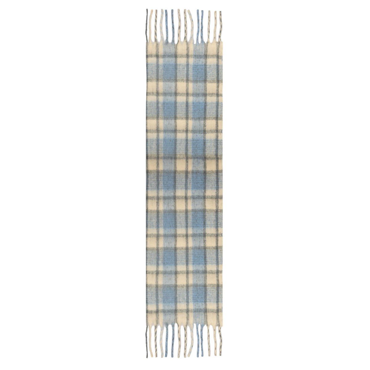 Plaid Check Blanket Scarf with Tassels