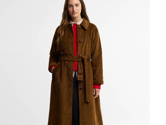 Barbour Antonella cord trench coat