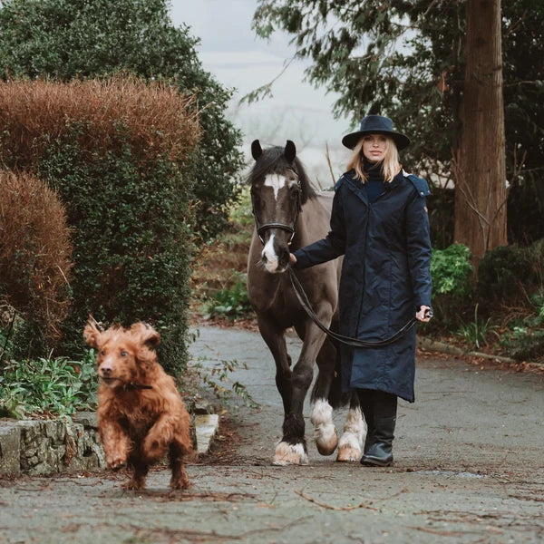 Eleanor Navy Quilted Waterproof Coat