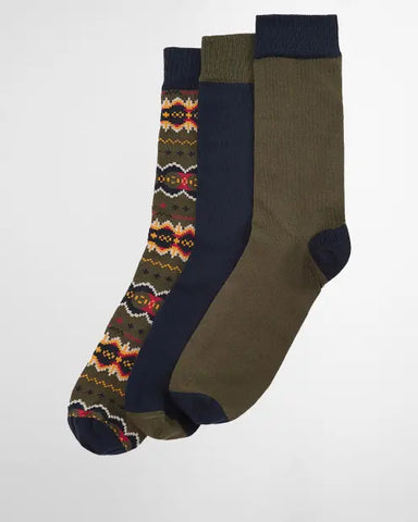 Barbour Case Fairisle Sock Gift Box
