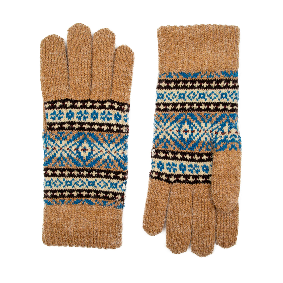 Jacquard Fair Isle Knitted Gloves
