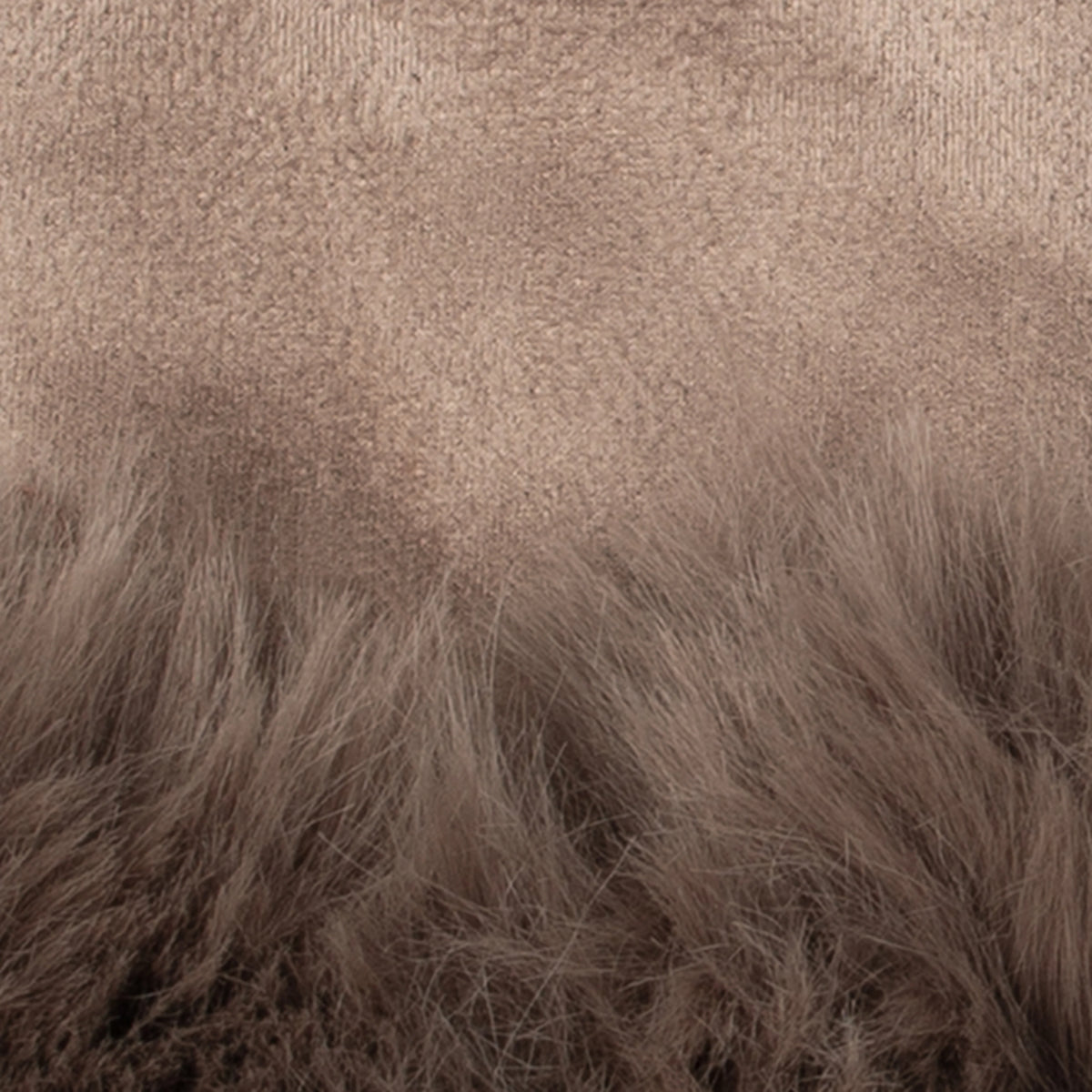 Touchscreen Velour-Lined Faux Suede Gloves with Faux Fur Cuffs