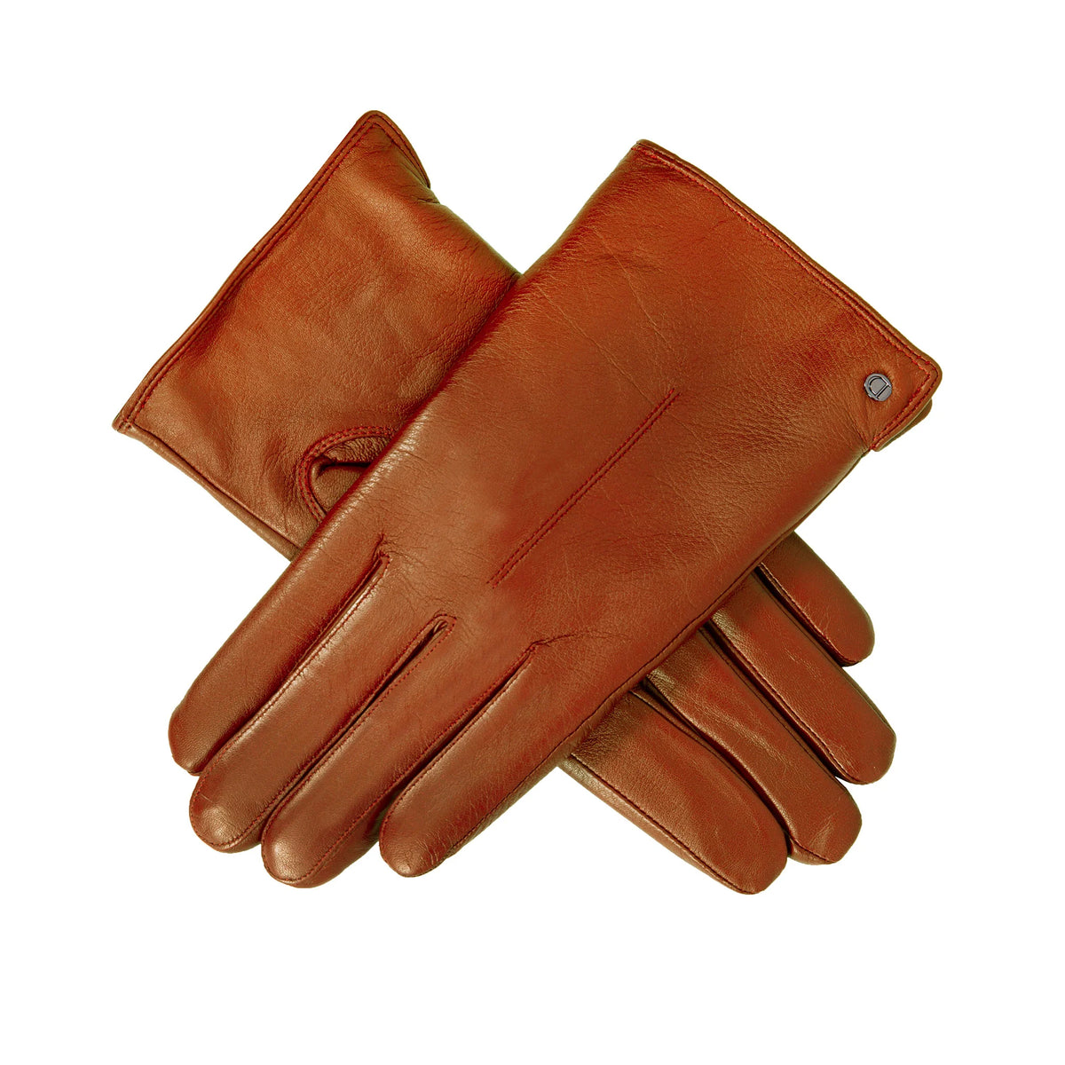Touchscreen Single-Point Faux Fur-Lined Leather Gloves (Maria)