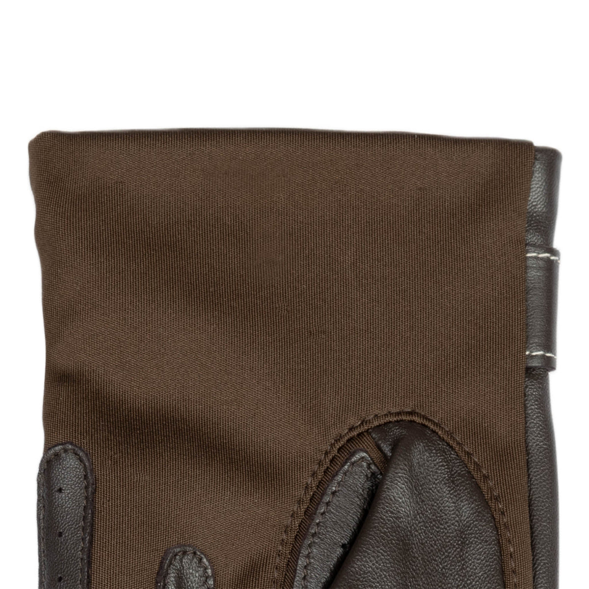 Water-Resistant Faux Silk-Lined Leather and Fabric Gloves