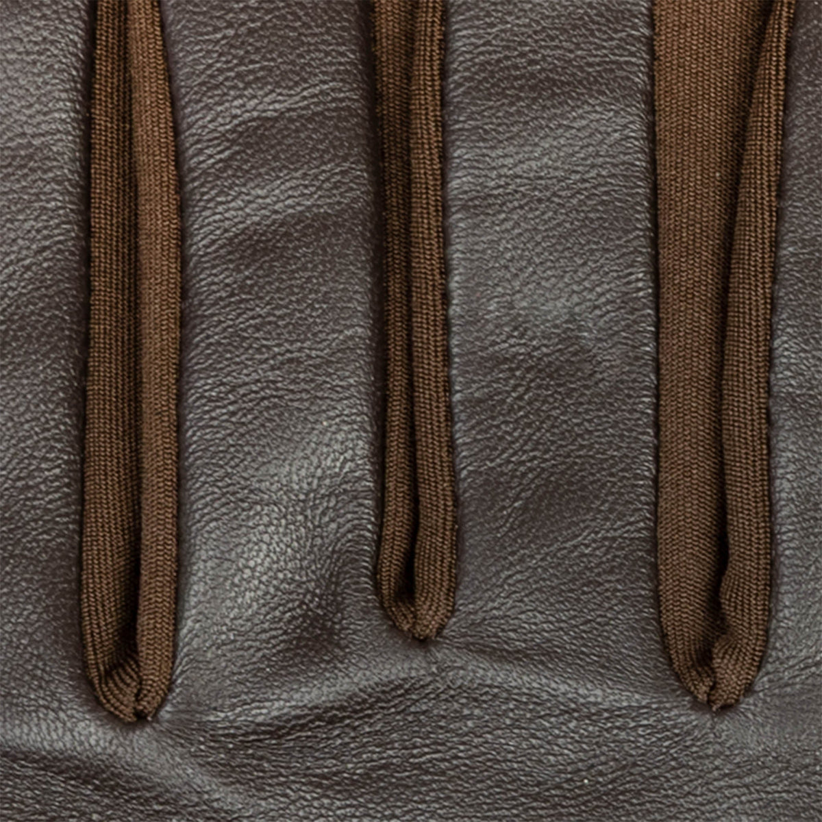 Water-Resistant Faux Silk-Lined Leather and Fabric Gloves