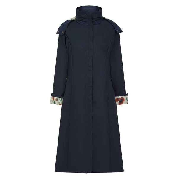 Eleanor Navy Quilted Waterproof Coat