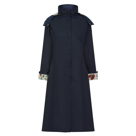 Eleanor Navy Quilted Waterproof Coat