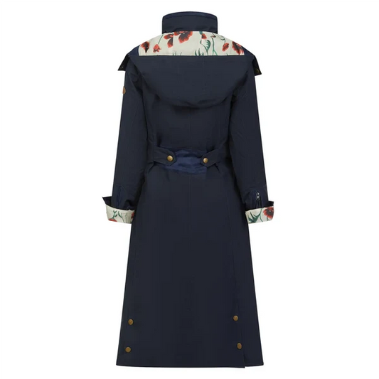 Eleanor Navy Quilted Waterproof Coat