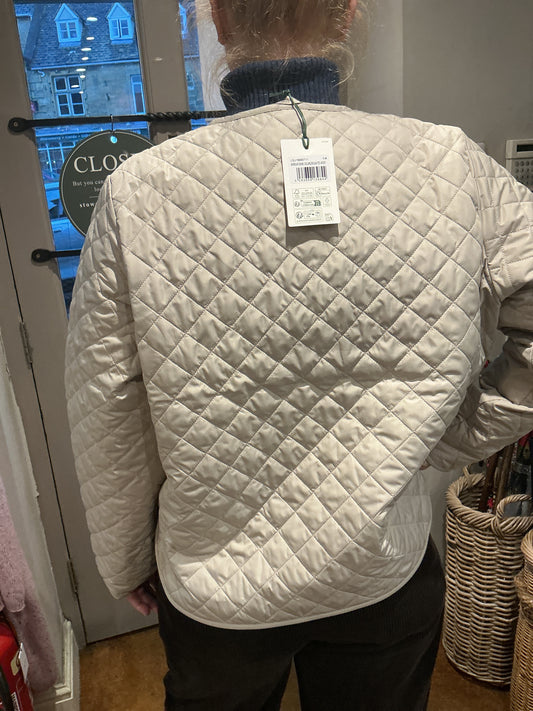 Barbour Cashel collarless quilted jacket