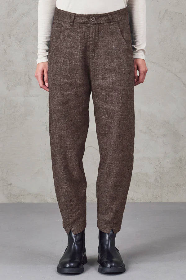 Transit Par Such Comfort Fit Trousers - Salt & Pepper Wool Blend