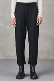 Transit Par Such Comfort fit pant in light boiled wool with viscose georgette inserts