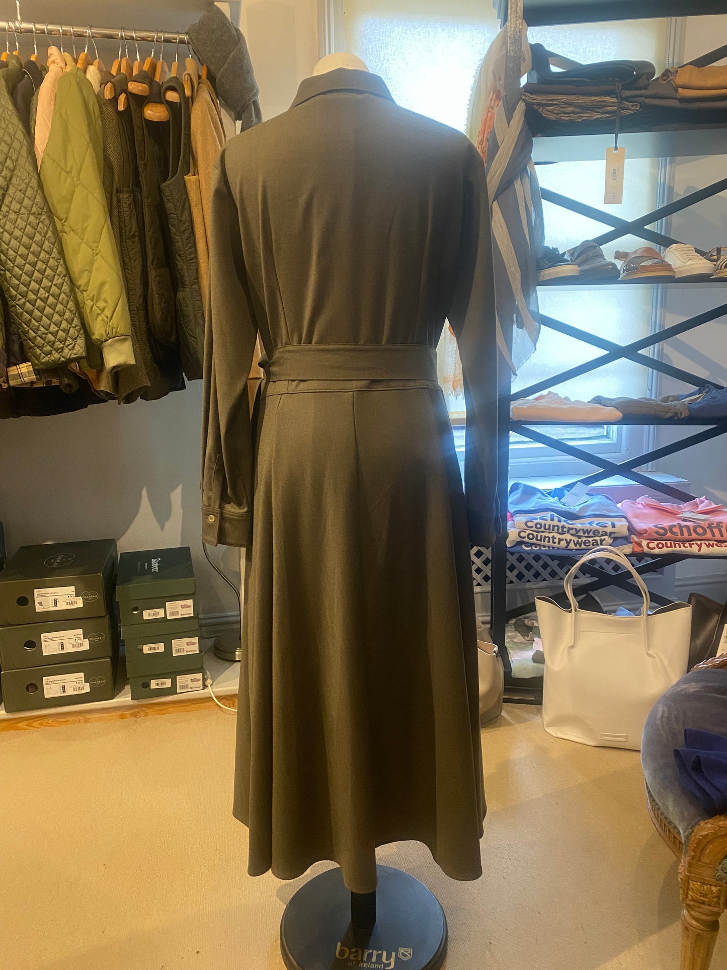 Rosso35 Dark Green Shirt Dress