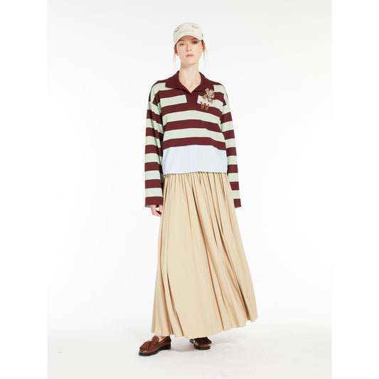 Maxmara Weekend Bleu Jersey Skirt