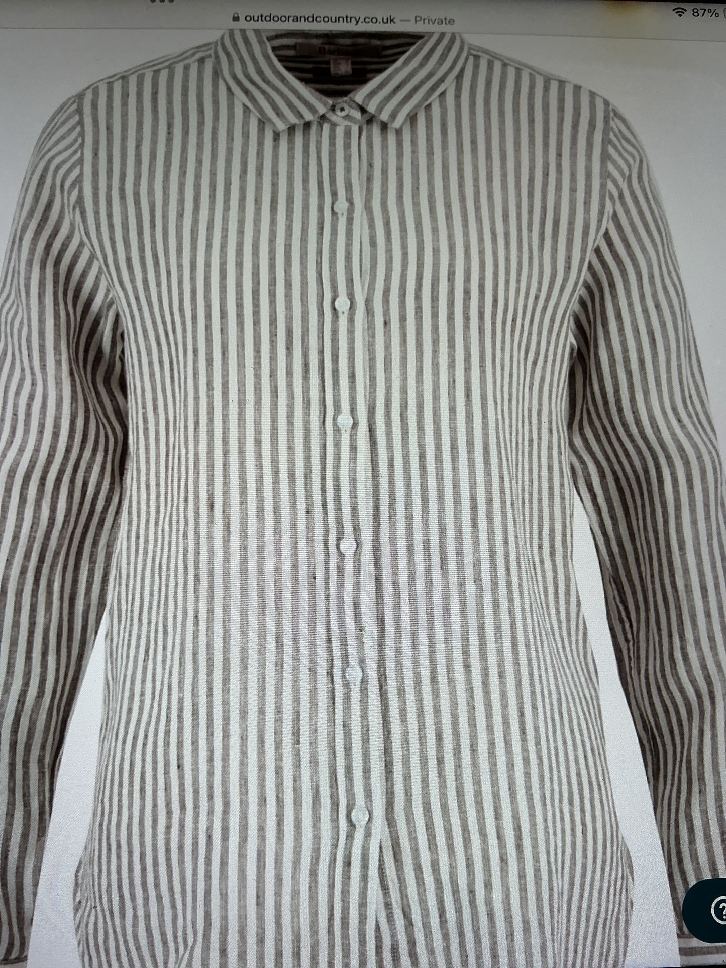 Marine shirt dusky khaki stripe