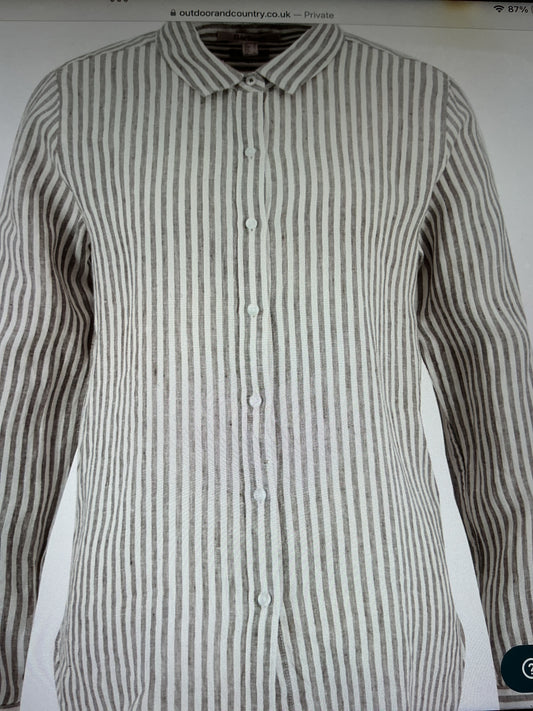 Marine shirt dusky khaki stripe