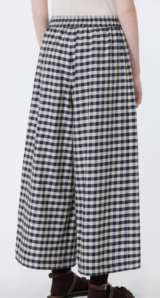 Cotton and ramie Batavia trousers - Navy