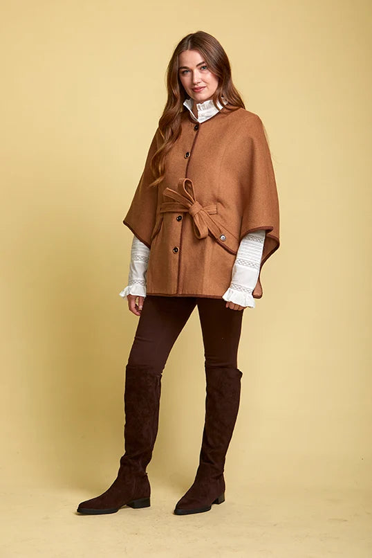 Serena Cape - Cinnamon Brown