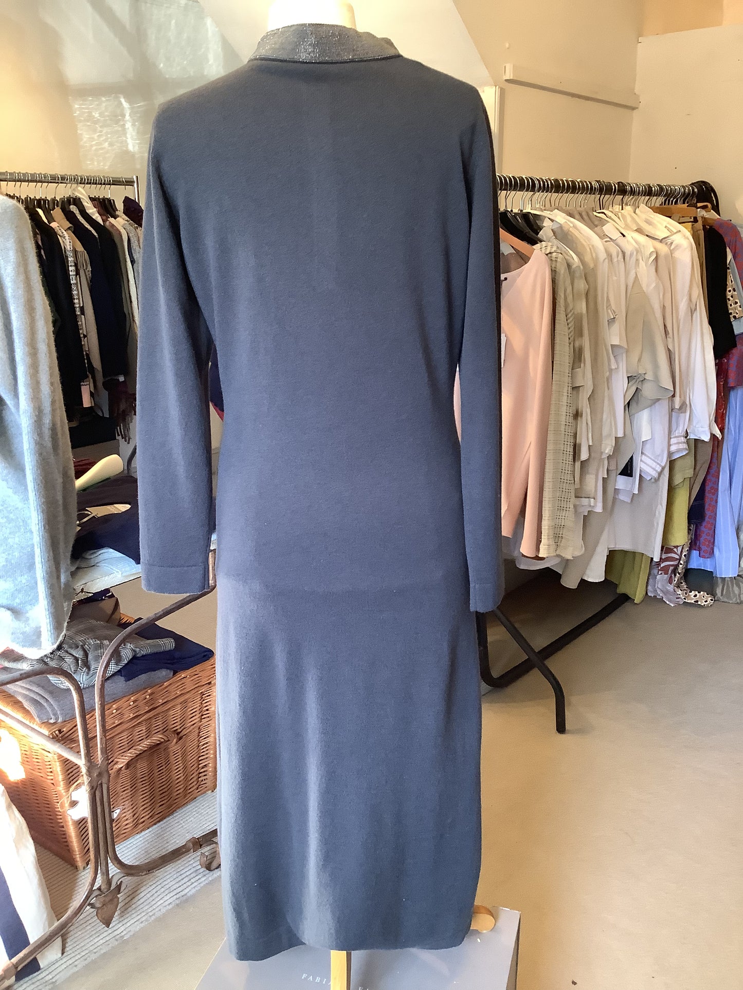 Fabiana filippi Long Knit Sparkle Collar Dress