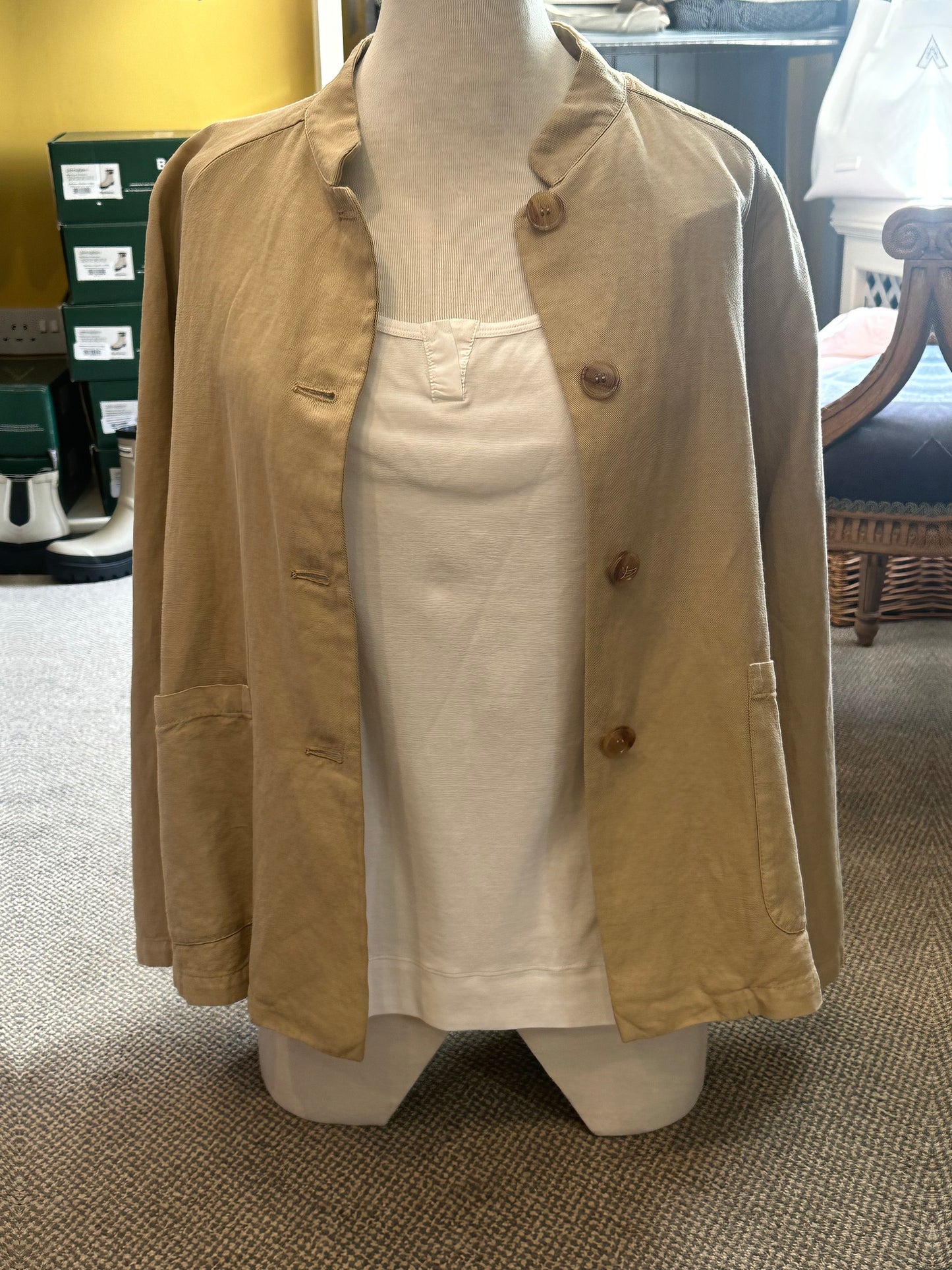 Rosso35 Linen Blend Jacket