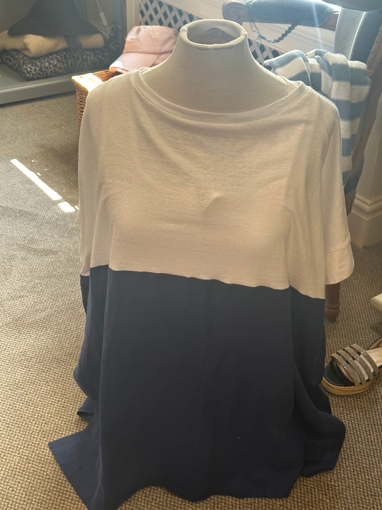 Rosso Linen Colourblock T-Shirt