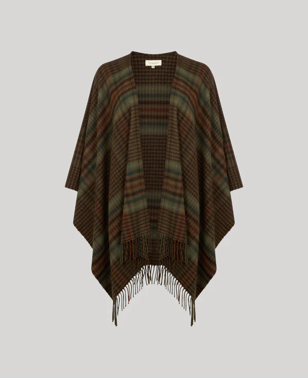 Really Wild Lambswool check cape