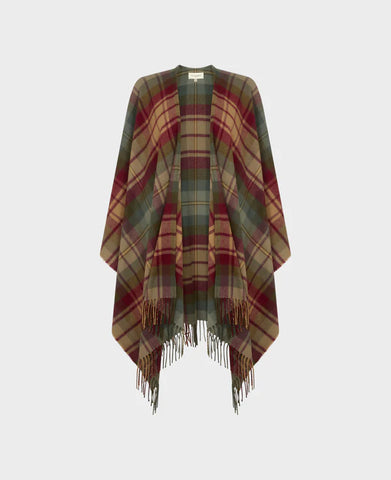 Really Wild Lambswool check cape