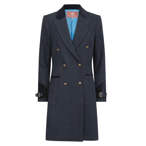 Welligogs Kensington Navy Wool Trench