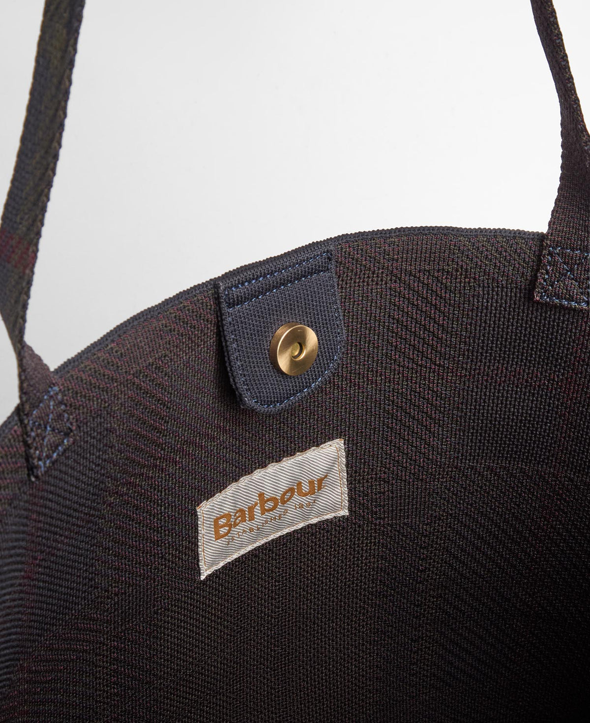 Layla Tartan Large Tote Bag Shadow Tartan