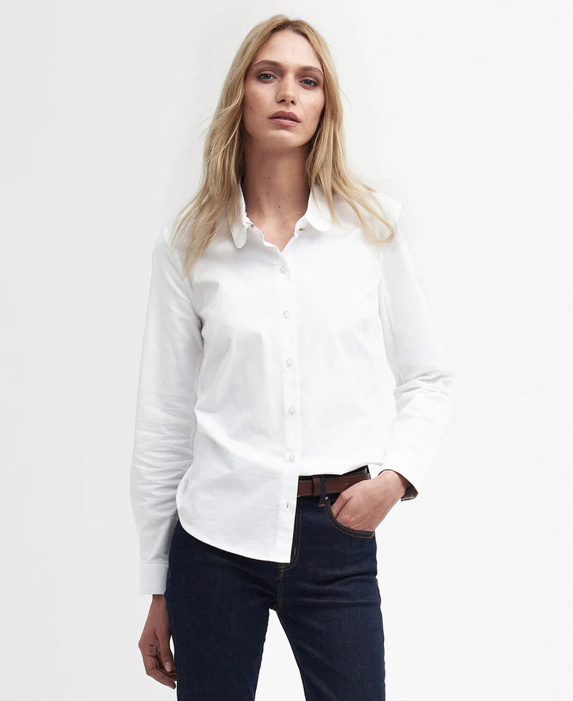 Barbour Lavender ladies white shirt