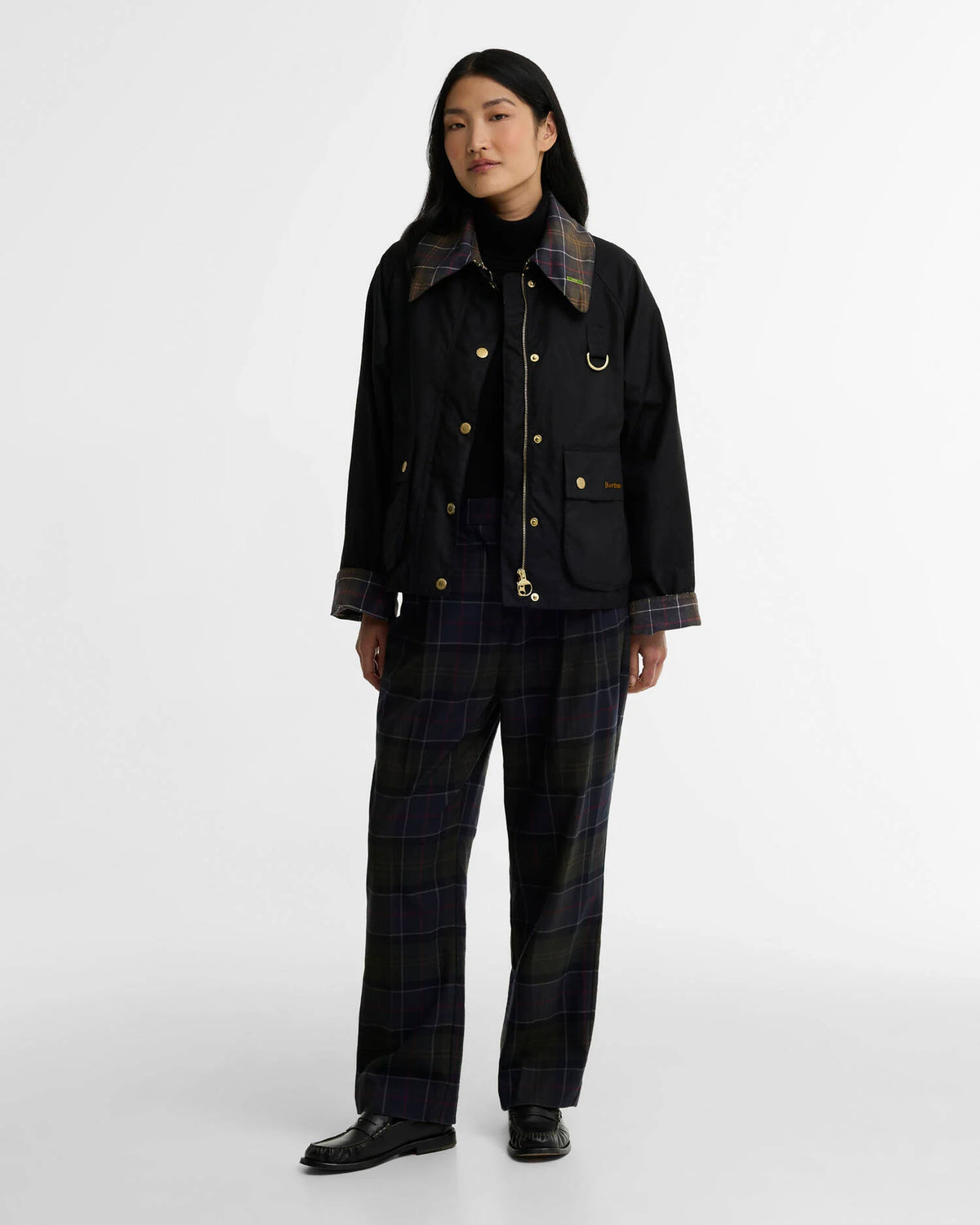 Icons Tartan Collar Spey Waxed Jacket
